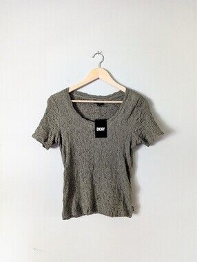 DKNY Smocked Army Green Baby Tee